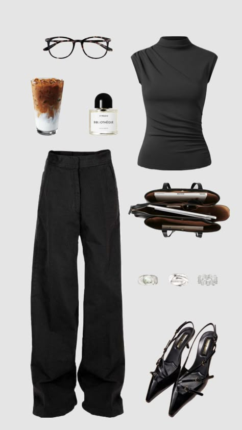 #officesiren #silver #businesswoman #glasses #inteligent #summer #coffee #miumiu Heels Work Outfit, Classy Going Out Outfits, Chic Fits, Summer Coffee, Models Off Duty Style, Outfit School, Uni Fits, Shoes Outfit Fashion, Stylish Work Attire