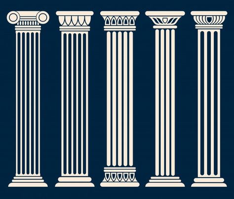 Greek Pillars, Ancient Rome Architecture, Architecture Columns, Rome Architecture, Greek Columns, Greek Architecture, Interior Columns, Pillar Design, Ancient Greek Art