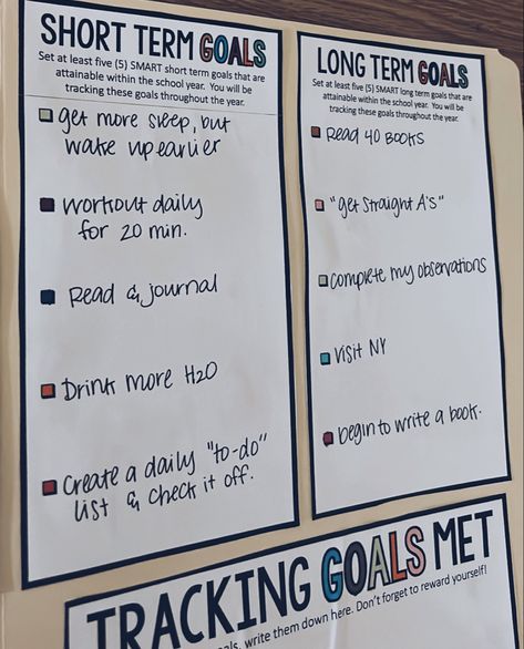 Short Term Goals Ideas, Goal Board, Short Term Goals, Smart Shorts, Long Term Goals, Short Long, Goal Setting, Life Skills, Writing A Book