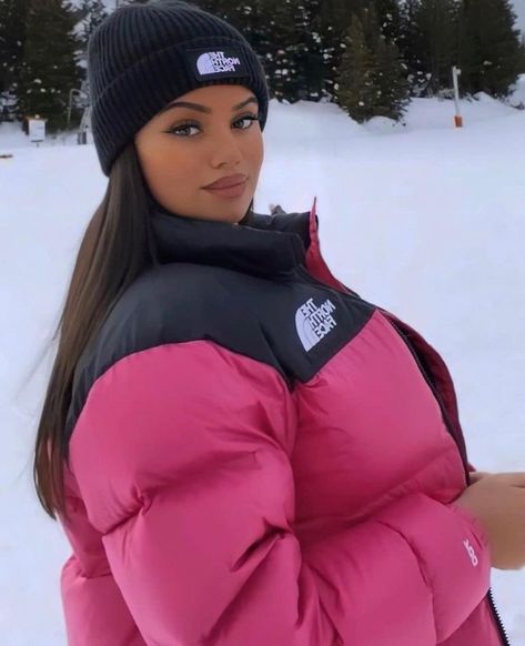 Pink north face jacket