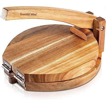 Amazon.com: Acacia Wood Tortilla Press Round 10" - Ideal for Tortillas, Roti, Pizza and Quesadillas - Tortilla maker press, Pizza dough press, Roti maker, Quesadilla maker - Durable, Ergonomic and Easy to use: Home & Kitchen Wood Tortilla Press, Pizza Dough Press, Roti Pizza, Roti Maker, Quesadilla Maker, Tortilla Maker, Wooden Kitchenware, How To Make Tortillas, Dough Press