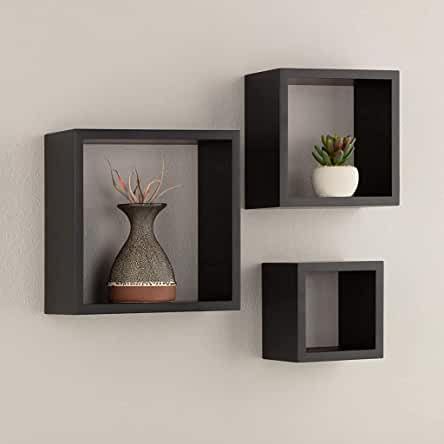 Wall Cubes Ideas Decor, Floating Cube Shelves, Square Shelves, Square Floating Shelves, Cube Wall Shelf, Wall Cubes, Shelf Decor Bedroom, Square Shelf, Shelves Design