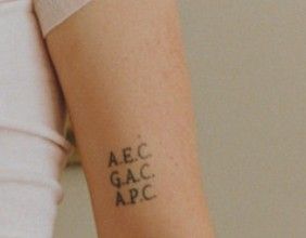 Clairo Tattoos Ideas, Family Initials Tattoo, Clairo Tattoos, Initials Tattoo, Claire Cottrill, Lyric Tattoos, Potty Mouth, Initial Tattoo, Tattoo Board