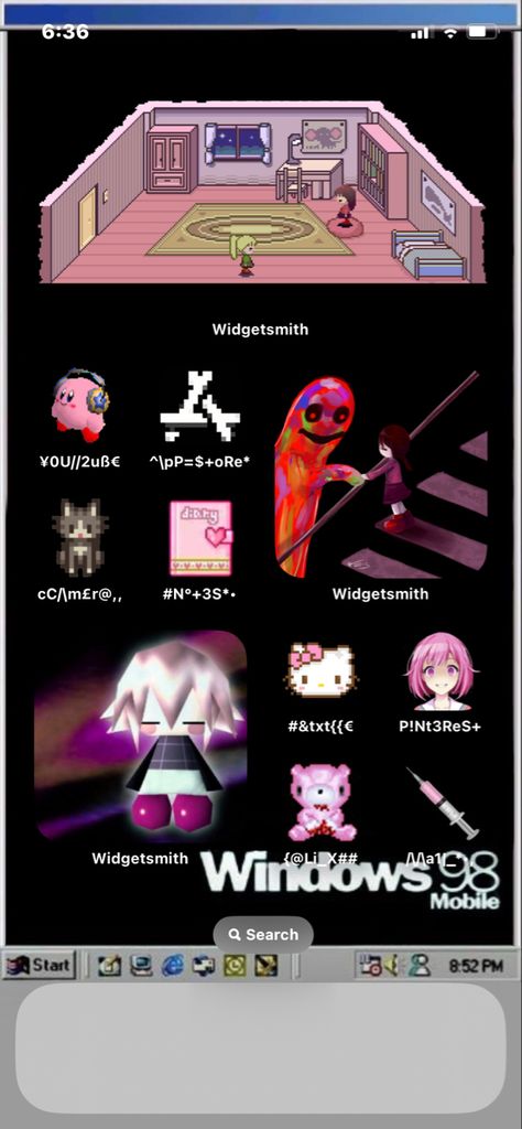 Yume Nikki Art, Yume Nikki Aesthetic, Webcore Wallpaper Desktop, Webcore Homescreen, Windows 98 Wallpaper, Yume Nikki Wallpaper, Yume Nikki Icon, Ios Homescreen Wallpaper, Homescreen Wallpaper Layout