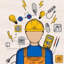 Electricity Art, Princess Paper Dolls Printable, Motivational Notes, Electrical Contractor, رسم كاريكاتير, Electrical Maintenance, Electrical Services, Industrial Electrical, Electrical Work