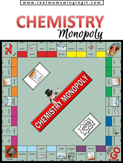 Teaching Chemistry High School, Chemistry Monopoly, Chemistry Activities, Chemistry Classroom, Chemistry Education, Science Games, High School Chemistry, Teaching Chemistry, 8th Grade Science