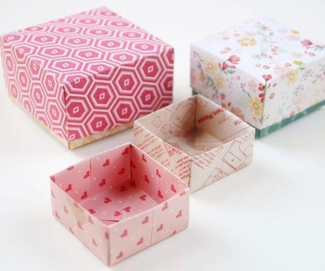 Diy Origami Gift Boxes : 3 Steps (with Pictures) - Instructables Origami Gift Boxes, Origami Kutu, Origami Box With Lid, Origami Box Easy, Origami Gift Box, Origami Boxes, Origami Gifts, Gift Boxes With Lids, Folding Origami