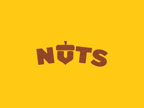 #VERBICON #nuts Nut Logo Design Ideas, Nuts Logo Design Branding, Nut Branding, Nuts Branding, Nuts Logo Design, Peanuts Packaging, Nuts Logo, Word Typography, Logo Design Graphics