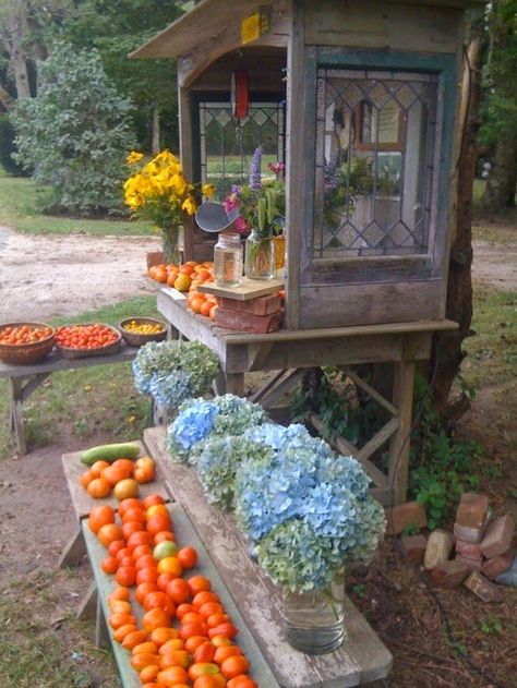 Peddlers Cart, Roadside Stand, Sustainable Farm, Farmers Market Display, Wishing Star, Farmer Market, Flower Farming, Vegetable Stand, Farm Layout