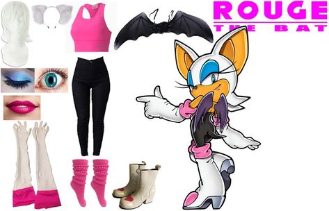 Rouge The Bat Costume, Silver The Hedgehog Cosplay, Rouge The Bat Cosplay, Rouge Cosplay, Bat Cosplay, Sonic Cosplay, Sonic The Hedgehog Costume, Unique Couples Costumes, Sonic Costume