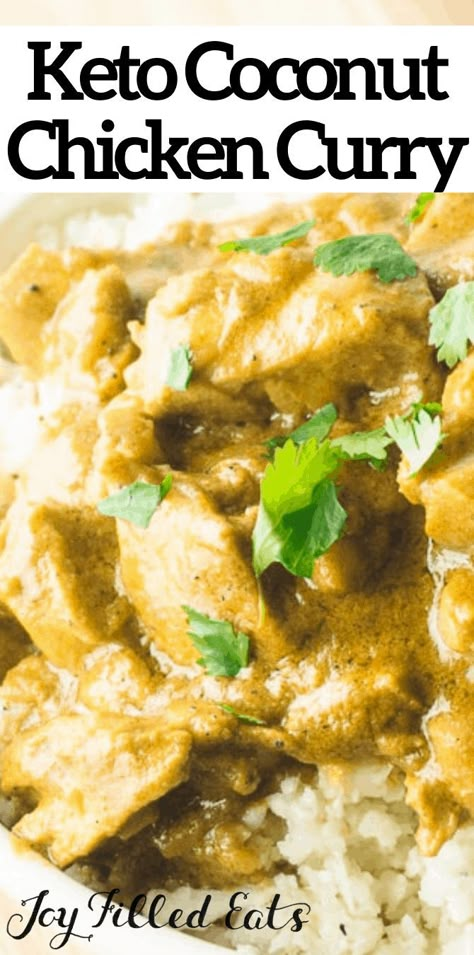 Keto Coconut Chicken Curry, Keto Green Curry Chicken, Keto Diet Chicken Recipes, Low Carb Thai Chicken Curry With Coconut Cauliflower Rice, Keto Indian Food Recipes, Low Carb Curry Recipes, Keto Curry Sauce, Keto Dairy Free Recipes Dinner, Keto Chicken Curry Recipes