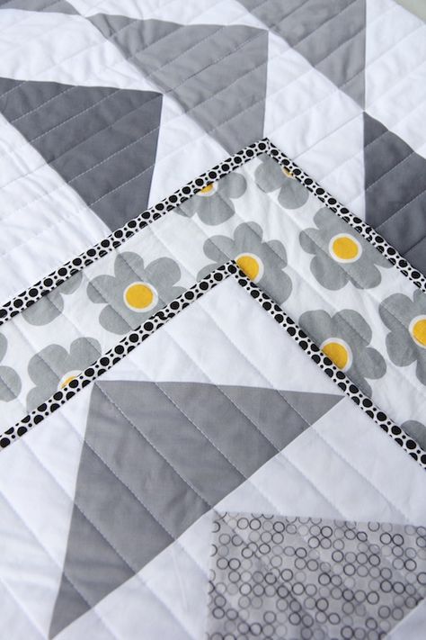 grey goose front, back, front Neutral Colored Quilt, Goose Quilt, Monochromatic Quilt, Grandmother Quilt, Neutral Quilt, Fun Quilt, Black And White Quilts, Two Color Quilts, Flying Geese Quilt