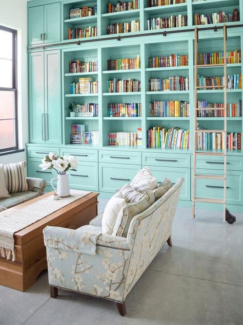 Wicker Table And Chairs, Hgtv Magazine, Home Library Design, Magazine Online, Library Design, Library Card, Magnolia Homes, Paint Shades, Home Library