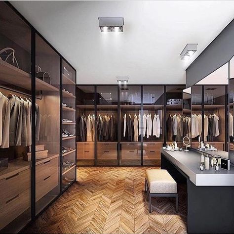 Customized Closet, A Walk In Closet, Walking Closet, Walk In Closet Design, Modern Closet, Decor Ikea, Dream Closets, Luxury Bedroom Master, Room Closet