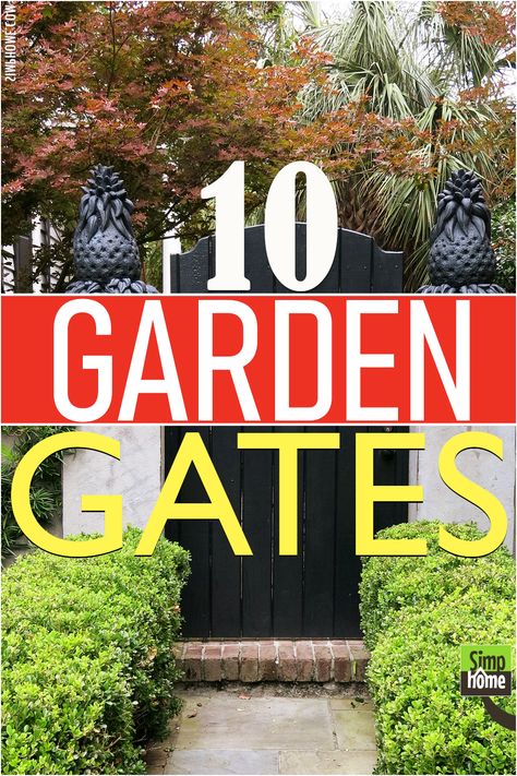 10 Garden Gate Ideas Small Patio Gate Ideas, Garden Entry Gate Ideas, Gated Fence Ideas, Fence With Pergola Gate, Patio Gates Ideas, Wooden Side Gates Backyard, Backyard Fence Doors Gate Ideas, Fence Gate Entrance Landscaping Ideas, Front Garden Gate Ideas