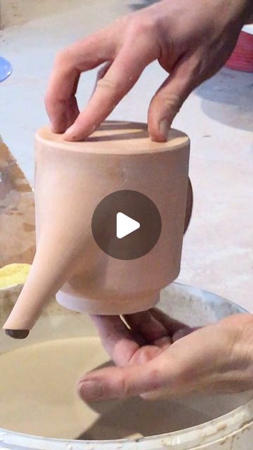 James and Tilla Waters on Instagram: "This is how James glazes a teapot without leaving finger marks or tong marks to touch up. You need to have a decent volume of glaze, in a bucket big enough for your hand as well as the pot and another bucket of rinsing water (for your glazed hand) nearby." Novelty Teapots, Pottery Teapots, Ceramic Techniques, Ceramic Teapots, To Touch, Touch Up, Pottery Art, Tea Pots, Glaze