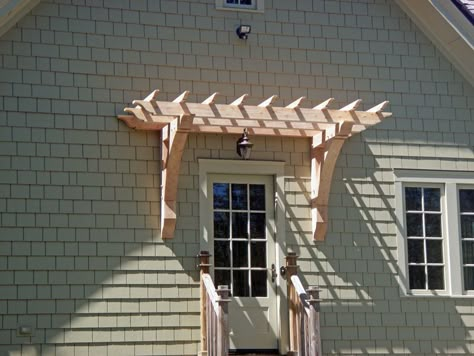 Entrance-Pergola..... this would be cute over the sliding doors on the deck! Entrance Pergola, Pergola Entrance, Landscape Pergola, Entrance Landscape, Cheap Garage Doors, Black Pergola, Door Pergola, Pergola Decorations, Vinyl Pergola