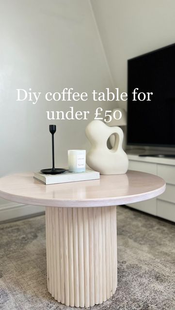 Diy Cloud Coffee Table, Coffee Table Makeover Diy, Fluted Coffee Table, Diy Noodles, Coffee Table Hacks, Room Diys, Home Styling Tips, Coffee Table Makeover, Diy Clouds