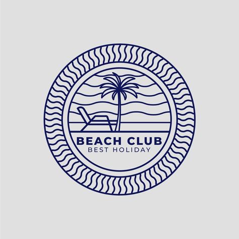 Free Vector | Flat design beach club logo template Beach Club Logo Design, Beach Club Logo, Craft Logo, Flat Logo, Club Logo, Modern Logo Design, How To Attract Customers, Logo Maker, Modern Logo