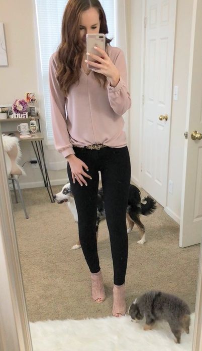 Blush Pink Top Outfit, Blush Top Outfit, Pink Top Outfit, Blush Outfit, Blush Shoes, Blush Pink Top, Outfit For Spring, Spring Work Outfits, Outfit Cute