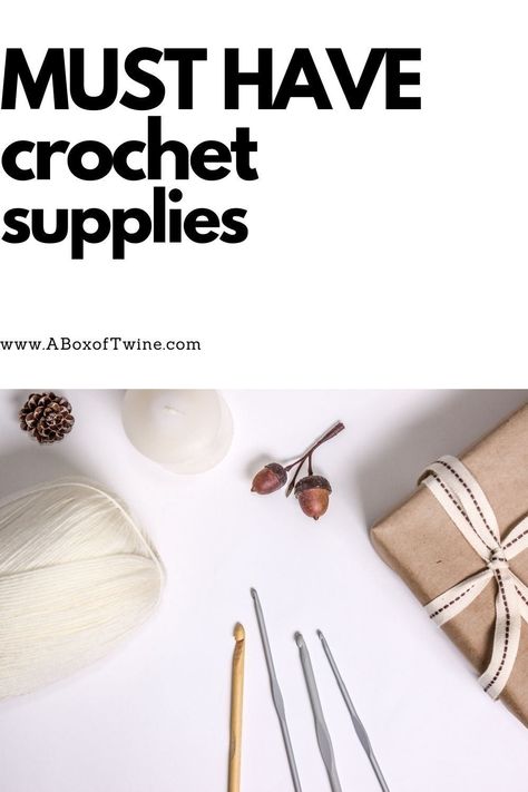 Must Have Crochet Items, Must Have Crochet Supplies, Crochet Essentials For Beginners, Crochet Must Haves, Crochet Necessities, Crochet Supplies Storage, Crochet Essentials, Make Your Own Labels, Beginning Crochet