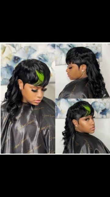 Mullet Hair Styles Black Women, 27 Piece Mullet, Mullet Quickweave Black Women, Mullet Hairstyle Black Women, Black Women Mullet Hairstyles, Protection Hairstyles, Wigs Business, Bday Hairstyles, Carnival Hairstyles