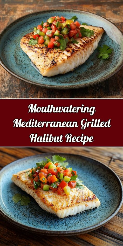 Dive into this delicious Mediterranean Grilled Halibut recipe that’s as vibrant as it is flavorful! I love how the flaky halibut pairs perfectly with a zesty salsa made from fresh tomatoes, cucumbers, and herbs. This dish not only looks amazing but tastes like a sunny day by the sea. Let’s get grilling! Vegetable Salsa, Grilled Halibut Recipes, Halibut Tacos, Halibut Recipe, Homemade Banana Pudding Recipe, Grilled Halibut, Halibut Recipes, Homemade Banana Pudding, Salsa Ingredients