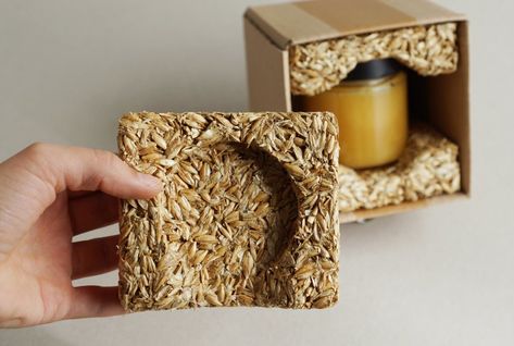 Your Next Package Might Be Cushioned by Upcycled Grain Husk Instead of Plastic Styrofoam – Yanko Design Eco Packaging Design, Recycle Cardboard Box, Recycle Design, Concrete Art, Recycled Items, Yanko Design, Sustainable Packaging, Diy Crafts For Home Decor, Packaging Solutions