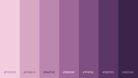 Purple Color Palette Colour Schemes, Colour Palette Purple, Purple Colour Palette, Style Tips And Tricks, Purple Color Palette, Flat Color Palette, Penanda Buku, Purple Palette, Color Design Inspiration