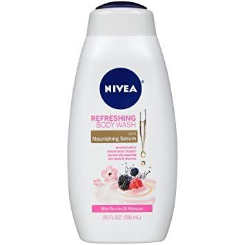 NIVEA Wild Berries and Hibiscus Refreshing Body Wash with Nourishing Serum, 20 Fl Oz Bottle Nivea Body Wash, Body Wash For Dry Skin, Scented Body Wash, Wild Berries, Moisturizing Body Lotion, Shaving Soap, Moisturizing Body Wash, Moisturizer For Dry Skin, Wild Berry