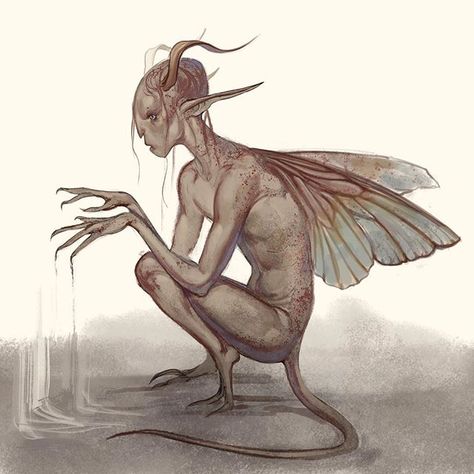 🍄🌿✨#creature #fae #faery #faerie #faeries #painting #illustration #creatures #imaginary #creaturedesign#imagination #magical #mythology… Children Of The Forest, Evil Fairy, Goblin Art, Ancient Aliens, Dark Forest, Creature Design, Concept Art, Sketch Book, Illustration Art