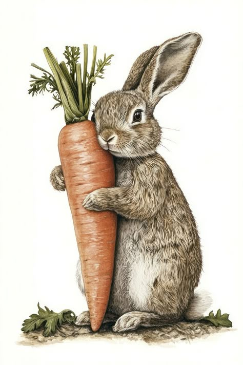 Download free image of Rabbit carrot animal cute. by Tung about background, animal, plant, cute, and art 16362770 Bunny Illustration Vintage, Free Bunny Printable, Carrots Illustration, Rabbit Art Illustration, Rabbit Illustration Design, Vintage Rabbit Illustration, Painted Plate Ideas, Carrot Illustration, Easter Sewing Projects