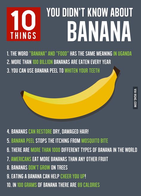 10 Things you didn't know about Banana! You can find more fun, interesting facts about food and ... Banana Facts, Facts About Food, Banana Nutrition, Banana Health Benefits, School Nutrition, Banana Benefits, Fruit Benefits, Healthy Food Facts, Health And Fitness Articles