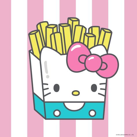 Hello Kitty on Instagram: “Happy #NationalFrenchFryDay 🍟💕” Hello Kitty Vans, Hello Kitty Tattoos, Hello Kitty Images, Hello Kitty Themes, Character Template, Hello Kitty Characters, Hello Kit, Kitty Drawing, Hello Kitty Backgrounds