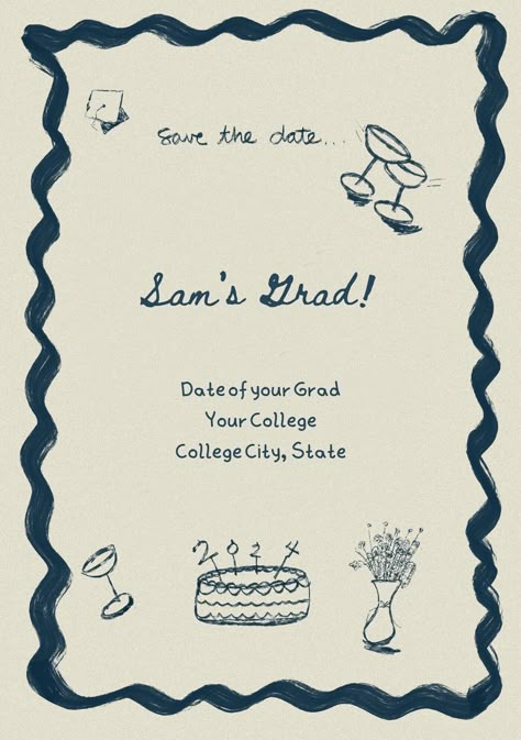 Welcome! I'm a college student with a love for digital design. I'm excited to create personalized posters and invitations for your special events like parties, graduations, and weddings.  This listing is for the chic beige and navy invitation design. Explore other stunning patterns in my shop, including fun dorm decor and posters!  Please include all personalization details in the designated field or email me at watersedgelanedesigns@gmail.com to ensure your design is perfect. 


.#WeddingInvitations #DIYWedding #WeddingStationery #WeddingInspiration #WeddingPlanning Aesthetic Grad Party Invites, Aesthetic Graduation Invitation, Grad Party Cards, Grad Party Invite Ideas, Grad Announcements College, Graduation Dinner Invitations, Graduation Invite Ideas, Invitation Card Design Graduation, College Graduation Invitation Ideas