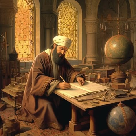 Islamic Culture Art, Islamic Pictures Boy, Spain Painting, Islamic Study, Muslim Scholars, Islamic Library, Mom Drawing, Islam And Science, Action Poses Drawing