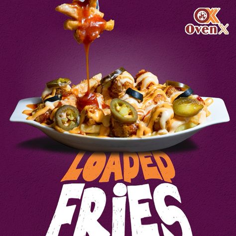 Elevate your fry game with Oven X’s loaded fries - a flavor explosion in every bite! Hurry in and treat yourself today! For Oder: 03002450301 #fries #loadedfries #pizzafries #pizza #multan #foodie #bahawalpur #food Pizza Fries, Loaded Fries, Food Poster Design, Restaurant Food, Food Poster, Restaurant Recipes, Food Design, Stylus, Treat Yourself