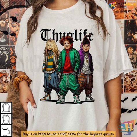 Women Hocus Pocus Shirt, Sanderson Sisters Thug Life Witch Tee, Halloween Gift Ideas Check more at https://podhalastore.com/product/women-hocus-pocus-shirt-thug-life/ Hocus Pocus Shirt, Halloween Gift Ideas, Sanderson Sisters, Thug Life, Trending Gifts, Hocus Pocus, Halloween Gift, Halloween Gifts, Family Members