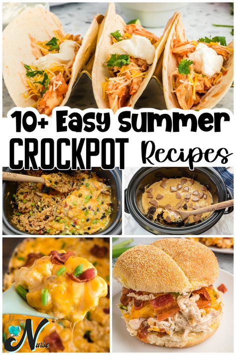 Summer Crockpot Recipes Crockpot Beach Meals, Crockpot Summer Recipes, Summer Crockpot Meals, Crockpot Summer, Easy Summer Crockpot Recipes, Summer Lunch Recipes, Summer Crockpot, Summer Slow Cooker Recipes, Summer Crockpot Recipes