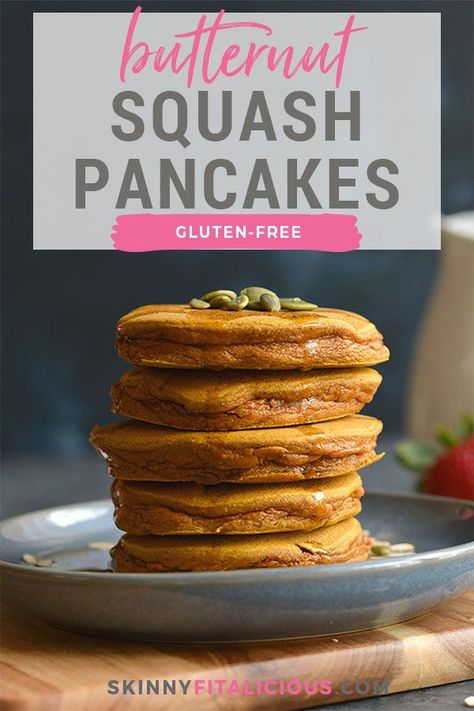 Butternut Pancakes, Pancakes Oats, Butternut Squash Pancakes, Squash Pancakes, Chocolate Chip Pancakes Recipe, Blueberry Buttermilk Pancakes, Healthy Butternut Squash, Healthy Pancake Recipes, Best Pancake Recipe