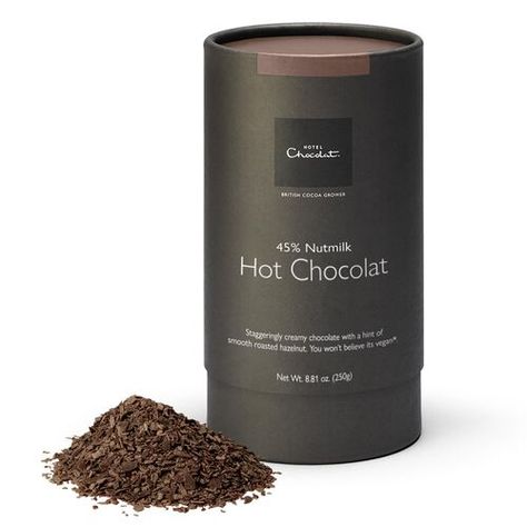 Hot Chocolate Packaging, Norwegian Chocolate, Bakery Boxes Packaging, Apothecary Kitchen, Hotel Chocolate, Milk Chocolate Recipes, Hot Choco, Vegan Hot Chocolate, Cocoa Drink