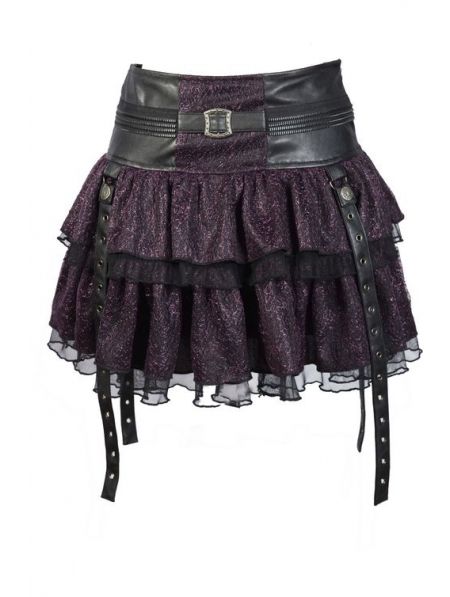 Gothic Dresses, Purple Gothic, Layers Short, Gothic Skirt, Short Pollera, Alt Clothes, Gothic Tops, Gothic Skirts, Goth Clothing