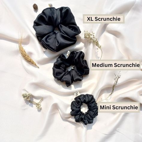 Mini , Medium , & XL Scrunchie Luxury Scrunchies, Sewing Business Logo, Free Business Logo, Mini Scrunchies, College Wallpaper, Xl Scrunchie, Diy Hair Scrunchies, Diy Hair Accessories Ribbon, Business Branding Inspiration