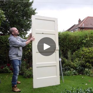 1.9M views · 1.6K reactions | Transforming A Door Into A Hallway Organiser 👏🚪 | Another Joe transformation! 🤯 Turning an old door into a hallway organiser! | By On A BudgetFacebook Transform Old Doors, Old Doors Repurposed, Hallway Organiser, Redoing Furniture, Old Door, Old Doors, Redo Furniture, Hallway, Turning