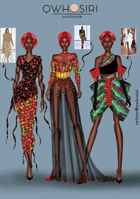 Swahili Fashion, Africa Art Design, Fashion Design Classes, African Traditional Wear, Afro Style, Fashion Design Collection, Nigerian Styles, Fashion Figures, African Print Dresses