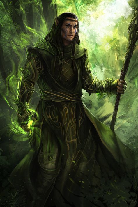 Dnd Druid, Creature Fantasy, Elf Characters, Elf Druid, Elves Fantasy, Forest Elf, Elf Art, Wood Elf, High Elf