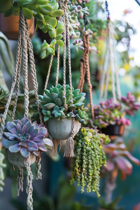 Discover the beauty of hanging succulents and cacti! These low-maintenance plants thrive with minimal care. #Succulents #IndoorPlants Hanging Succulents, Low Maintenance Plants, Balcony Garden, Cacti And Succulents, Cactus Plants, Low Maintenance, Indoor Plants, Balcony, The Beauty