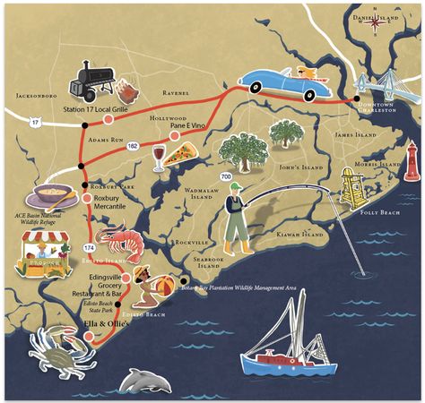 Edisto Dine & Drive: Hungry for adventure? Hit the road on a taste-and-tour trip to Edisto Beach and discover five great eateries plus cool outings nearby | Charleston SC | Charleston Magazine Edisto Island South Carolina, Edisto Beach Sc, Sc State Parks, Flag Of Italy, Charleston Vacation, Edisto Beach, South Carolina Travel, Edisto Island, Italy Flag