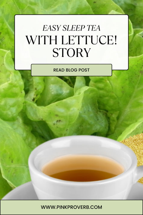 Easy Sleep Tea with Lettuce! Story Get Some Rest, Sleep Tea, Wellness Lifestyle, Sleep Aid, Natural Sleep, Natural Remedy, Romaine Lettuce, Living A Healthy Life, Hard Time