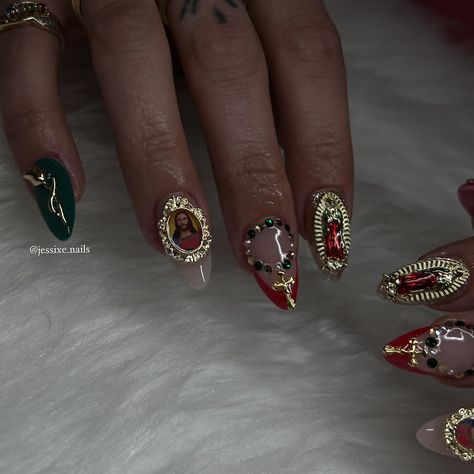 Virgencita nails 🥹🫶 ~ #virginmary #virgencitanails #virginmarynails #virgencita #nails #nailart #nailartist #nailideas #nailinspo #nailbling #naillife #naildesign #nailaddict #blingnails #explorepage #explorepage✨ La Virgen Nails, Virgin Mary Nails Designs, Mexican Nails Designs Mexico, Virgin Mary Nails, Virgencita Nails, Mary Nails, Mexican Nails, Summery Nails, Bling Nails